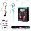 Music Party Favors Set Of 12 Treat Bag Straw Keychain Wristband Music Stickers for Boy Girl Teens Social Media Birthday Party Favors view 4