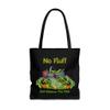 No Fluffs Just Balanced Diet Reusable Tote Bag  Large Mini Black Tote Bag Canvas for Shopping, Delivery, Beach, and Picnics (Medium) view 3