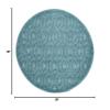 Rugs.com - Outdoor Trellis Textured Rug 3 Ft Round Aqua Washable Indoor/Outdoor Rug High-Low Textured Geometric Area Rug for Patio, Deck, and Porch view 2