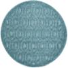 Rugs.com - Outdoor Trellis Textured Rug 3 Ft Round Aqua Washable Indoor/Outdoor Rug High-Low Textured Geometric Area Rug for Patio, Deck, and Porch view 3