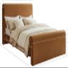 Meridian Furniture SloanSaddle-Q Sloan Collection Modern | Contemporary Velvet Upholstered Queen Bed with Rich Soft Saddle Velvet, Curved Headboard/Footboard, 66" W x 96" D x 45" H, Saddle, Queen view 3