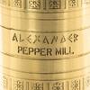 Alexander Home The Original Greek Pepper Mill 10 Inch Tall | European Pepper Mill Grinder with Crank Handle | Manual Pepper Grinder | Peppercorns Refillable - Brass view 4