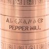 Alexander Home The Original Greek Pepper Mill 10 Inch Tall | European Pepper Mill Grinder with Crank Handle | Manual Pepper Grinder | Peppercorns Refillable - Copper view 3