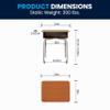 BizChair Student Desk - Walnut Open Front School Desk - Silver Metal Frame - 24" W x 18" D Adjustable Height, Durable for School or Remote Learning view 2