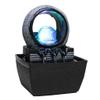 HIHELO Indoor Tabletop Waterfall Fountain Small Indoor Leisure Waterfall Fountain with LED Crystal Ball Home Feng Shui Lucky Decoration Tabletop Fountain, Resin, 13cm12cm18.5cm Meditation Fountain view 1