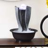 Indoor Tabletop Waterfall Fountain 11" Height Indoor Fountain Feng Shui Zen Dcor Relaxation Desktop and Tabletop Fountain with LED Crystal Ball for Bedroom Living Room Home Office Meditation Fountain view 4