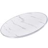 FREAZE Wooden Lazy Susan Turntable 60cm/24in, 80cm/32in, 90cm/36in, 100cm/40in, Rotating Serving Plate for Dining Table, Round Rotating Tray(Solid Wood) (Color : White Stripes, Size : 60cm/24in) view 1