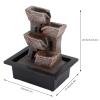 HIHELO Indoor Tabletop Waterfall Fountain Desktop Fountain Office Desk Lucky Fountains Resin Water Table Fountain with Led Indoor Waterfall Tabletop Fountains Meditation Fountain view 2