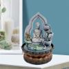 HIHELO Indoor Tabletop Waterfall Fountain Fountain Desktop Buddha Buddhism Ornament Yoga Calming Water Flow Figurine with Circular Water Flow for Home Office Bedroom Decoration Meditation Fountain view 3