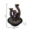 Indoor Tabletop Waterfall Fountain Multifunction Indoor Water Fountain & Candle Holders With Lights Three Tier Soothing Cascading Tabletop Fountains With Rocks Meditation Fountain ( Color : Brass ) view 2