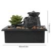 HIHELO Indoor Tabletop Waterfall Fountain Desktop Fountain Office Desk Lucky Waterfall Fountain Indoor Desktop Decoration Water Tabletop Fountain Meditation Fountain view 2