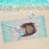 African American Mermaid Beach Towel Personalized Custom Name Bath Towels for Women Men 30 x 60 Inch view 4