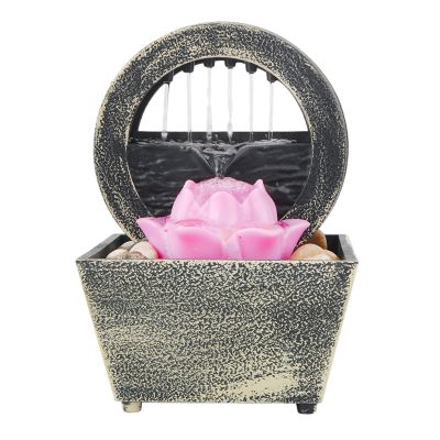 HIHELO Indoor Tabletop Waterfall Fountain Desktop Fountain Office Desk Small Water Fountain Indoor Meditation Ancient Zen Tabletop Waterfall Fountains Meditation Fountain