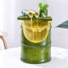 HIHELO Indoor Tabletop Waterfall Fountain Resin Fung Shui Ornaments Home Decor Design Water Fountain Office Tabletop Lucky Rockery Water Wheel Waterscape Crafts Meditation Fountain view 4