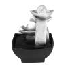 HIHELO Indoor Tabletop Waterfall Fountain Desktop Fountain Indoor 3-Layer Water Table Fountains Office Desk Lucky Decoration Fountain Indoor Rockery Waterfall Tabletop Fountain Meditation Fountain view 3