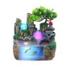 HIHELO Indoor Tabletop Waterfall Fountain Desktop Ornaments Flowing Water Waterfall Fountain with LED Lights Resin Rockery Zen Meditation Feng Shui Ornaments Meditation Fountain view 1