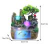 HIHELO Indoor Tabletop Waterfall Fountain Desktop Ornaments Flowing Water Waterfall Fountain with LED Lights Resin Rockery Zen Meditation Feng Shui Ornaments Meditation Fountain view 2