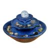 HIHELO Indoor Tabletop Waterfall Fountain Indoor Relaxation Tabletop Fountain with LED Light Home Office Decoration Meditiation Water Ceramic Desktop Fountains Meditation Fountain view 1