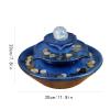HIHELO Indoor Tabletop Waterfall Fountain Indoor Relaxation Tabletop Fountain with LED Light Home Office Decoration Meditiation Water Ceramic Desktop Fountains Meditation Fountain view 2
