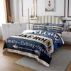 3 Piece Lake House Quilt Bedding Set Women Aldult Lightweight Bedding Rustic Farmhouse Bedspread Set Navy White Wood Bedspread Coverlet Soft Microfiber Home Quilt Set for King Bed All Season view 1