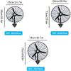 Scpantkend Wall Fan Cooling Wall-Mounted Fan-, Quiet and Low Noise, Suitable for Industrial, Commercial, Residential and Store use, 3 speeds, Three view 2