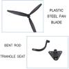 Scpantkend Wall Fan Cooling Wall-Mounted Fan-, Quiet and Low Noise, Suitable for Industrial, Commercial, Residential and Store use, 3 speeds, Three view 4
