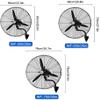 Scpantkend Wall Fan Cooling Wall Fan -23in/27in/31in, Industrial Fan, 3 Meter Power Cord, 3 air Volume Modes, Silent Oscillation, Summer Home/Office view 2