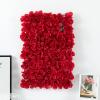 clinmday 40x60cm Artificial Flower Wall,Modern Realistic Vivid Non-Fading,Three-Dimensional Background Wall Decoration,Background Wall Decoration Wedding Supplies Red view 1