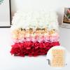 clinmday 40x60cm Artificial Flower Wall,Modern Realistic Vivid Non-Fading,Three-Dimensional Background Wall Decoration,Background Wall Decoration Wedding Supplies Red view 3