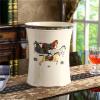 CANMNT Trash Can Ceramic Trash Can Household Large Retro Coverless Trash Can Living Room Bedroom Kitchen Toilet Available Trash Can Wastebasket view 4