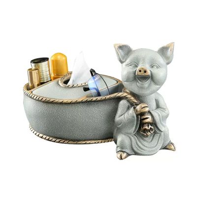 Tissue Box Cover Tissue Box Holder Modern Retro Animal Statue Tissue Storage Box Living Room Bedroom Office Desktop Decoration Tissue Box Cover Stylish Tissue Box Holder (Color : 1)