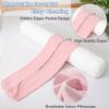1 MIDDLE ONE Body Pillow for Adults, Bolster Pillow with Removable Velour Cover, Long Round Roll Cylinder Pillow for Bed, 47" x 7.87", Pink view 4