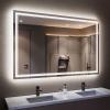 ISTRIPMF 55 x 36 Inch LED Bathroom Mirror with Lights, Backlit and Front Lighted Bathroom Mirrors for Wall, Anti-Fog Dimmable Memory Shatterproof LED Vanity Mirror for Bathroom view 1