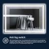 ISTRIPMF 55 x 36 Inch LED Bathroom Mirror with Lights, Backlit and Front Lighted Bathroom Mirrors for Wall, Anti-Fog Dimmable Memory Shatterproof LED Vanity Mirror for Bathroom view 4