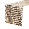 14 x 108 inch Large Payette Sequin Table Runners (Champagne) view 1