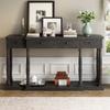 Quarte Versatile Rustic Console Table with 4 Front Facing Storage Drawers and 1 Bottom Shelf,Suitable for Hallway Living Room Bedroom Use (Antique Black@t) view 1