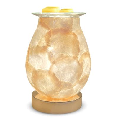 Candle Warmer Lamp 3D Glass Shade Melting Wax Lamp Fashion Soft Light Candle Lamp for Office Bedroom Decor Romantic Gift