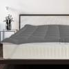 Pure Eco Mattress Topper Twin Size,Deep Pockets (8-22" Depth) Fits, 500TC Cotton Pad Cover, 1000 GSM Mattress Pads, Extra Thick Cooling Twin Size Bed Mattress Topper 39"x75" Inches Dark Grey view 2