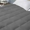 Pure Eco Mattress Topper Queen Size,Deep Pockets (8-22" Depth) Fits, 500TC Cotton Pad Cover, 1000 GSM Mattress Pads, Extra Thick Cooling Queen Size Bed Mattress Topper 60"x80" Inches Dark Grey view 3