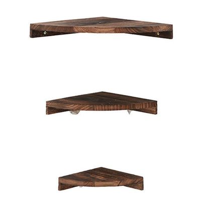 Corner Floating Shelves Corner Shelf, Solid Wood Corner Shelf, No Need to Punch Holes to Install Floating Shelves and Vintage Display Racks (Size : 35x49cm)