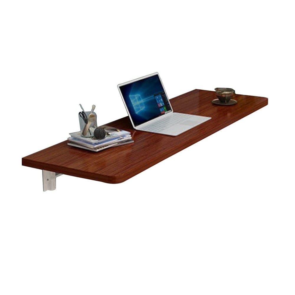 Folding Shelf Wall Mounted Floating Desk Table Wall Desks Small Wooden Desk For Office Home Kitchen(Size:90X30cm/35.4X11.8in,Color:Teak)