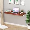 Folding Shelf Wall Mounted Floating Desk Table Wall Desks Small Wooden Desk For Office Home Kitchen(Size:90X30cm/35.4X11.8in,Color:Teak) view 2