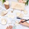 CRASPIRE Wedding Guest Book Alternative, for Guests to Sign with 3PCS Pens and 100PCS Wooden Sign Hearts Rustic Wedding Decorations for Wedding Decorations Shower Birthday view 3