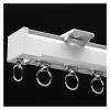 LZMZMQ Aluminum Alloy Curtain Track System - 8 Pulleys Per Meter, Not Bendable Sliding Curtain Rod for Bedroom/Gazebo/Office Room Divider, Ceiling Mount (Color : White, Size : 9ft/2.7m/108in) view 2
