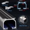 LZMZMQ Aluminum Alloy Curtain Track System - 8 Pulleys Per Meter, Not Bendable Sliding Curtain Rod for Bedroom/Gazebo/Office Room Divider, Ceiling Mount (Color : White, Size : 9ft/2.7m/108in) view 4