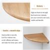 Corner Floating Shelves Fan-Shaped Oak Corner Wall Shelf, Home Office Wall Decoration Rack, Flower Rack, Bookshelf, Display Rack (Size : 18x18x1.7cm) view 2