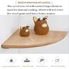 Corner Floating Shelves Fan-Shaped Oak Corner Wall Shelf, Home Office Wall Decoration Rack, Flower Rack, Bookshelf, Display Rack (Size : 22x22x1.7cm) view 3