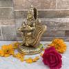 Aakrati Saraswati Adorning a Swan. Goddess Beautiful Brass Statue. Best for Home Decor, Pooja Temple, Office Decor & Gifting. view 2