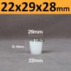 GatherTOOL 1Pc Clear Conical Rubber Stopper HIGH Temp Silicone Plugs Sealing Tapered Rubber Electroplating Paint with Steel D Shape Handle Silica Gel (Color : 22x29x28mm 1pc) view 2