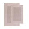 BNM Modern Machine Washable Non-Slip Latex Backing Highly-Absorbent Bath and Shower Rugs, Rome Small and Large Bath Rug Set with Spray Latex Backing, 20" x 30", 24" x 36", 2 Piece Set, Tan view 1
